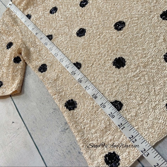J.Crew ivory & black sequin polka-dot short sleeve top *shop@iamwarrior - Picture 14 of 16